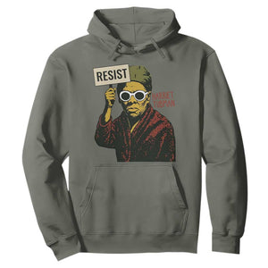 Funny Harriet Tubman Says Resist Hoodie Female Empowerment History Gift TS12 Military Green Print Your Wear