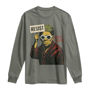 Funny Harriet Tubman Says Resist Long Sleeve Shirt Female Empowerment History Gift TS12 Military Green Print Your Wear