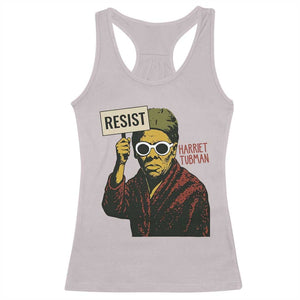Funny Harriet Tubman Says Resist Racerback Tank Top Female Empowerment History Gift TS12 Ice Gray Print Your Wear