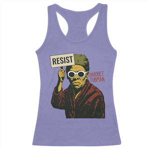 Funny Harriet Tubman Says Resist Racerback Tank Top Female Empowerment History Gift TS12 Violet Print Your Wear