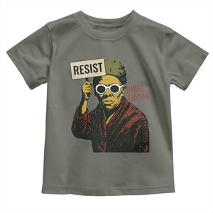 Funny Harriet Tubman Says Resist Toddler T Shirt Female Empowerment History Gift TS12 Military Green Print Your Wear