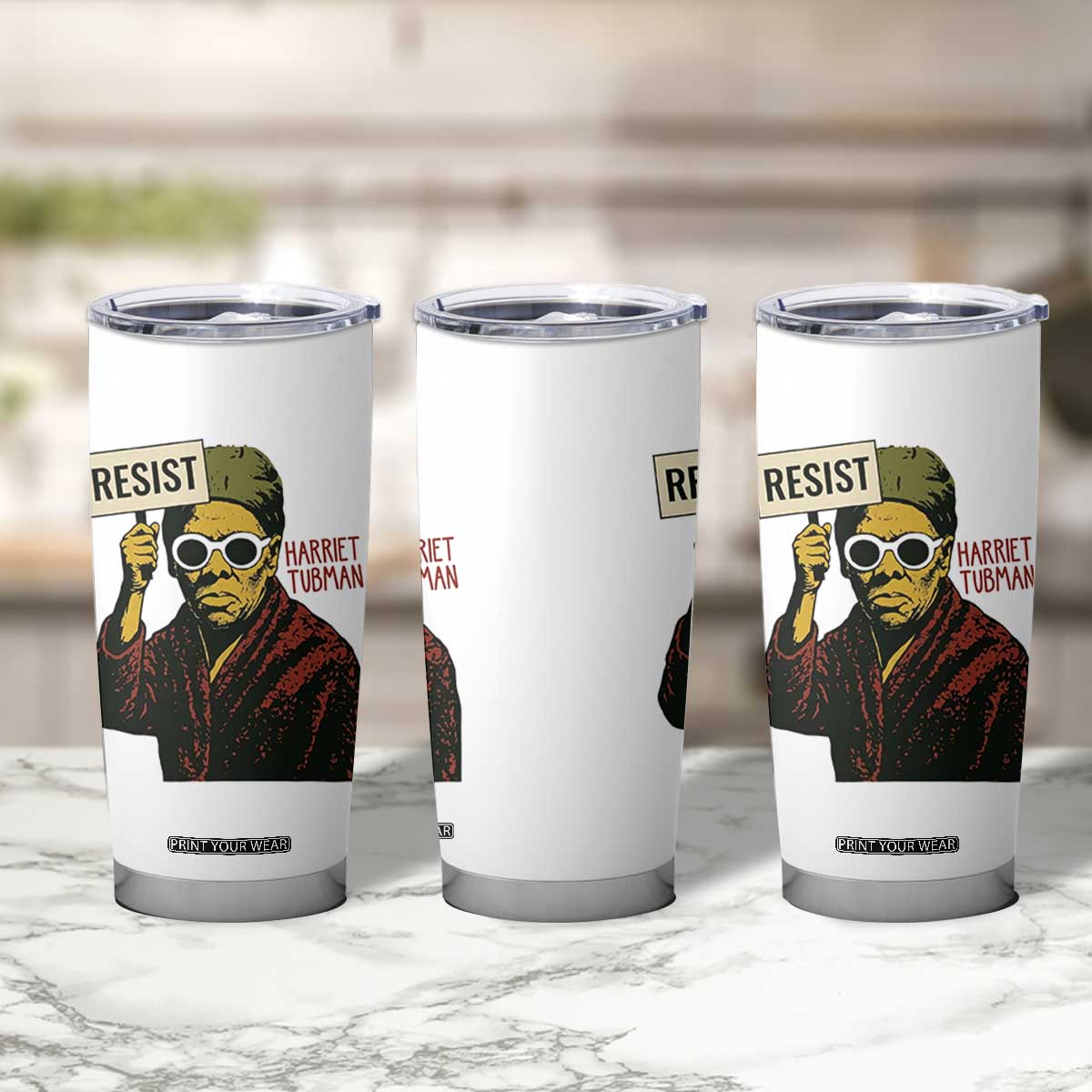 Funny Harriet Tubman Says Resist Tumbler Cup Female Empowerment History Gift TS12 Print Your Wear