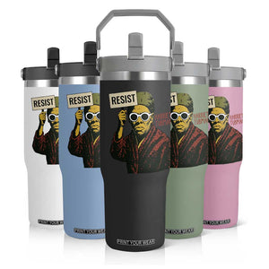 Funny Harriet Tubman Says Resist Flip Straw Tumbler Female Empowerment History Gift TS12 Print Your Wear