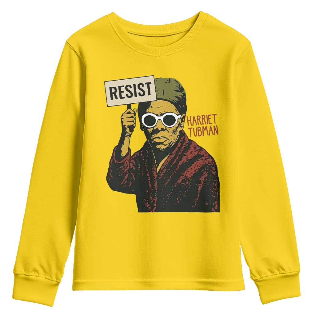Funny Harriet Tubman Says Resist Youth Sweatshirt Female Empowerment History Gift TS12 Daisy Print Your Wear