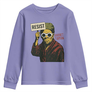 Funny Harriet Tubman Says Resist Youth Sweatshirt Female Empowerment History Gift TS12 Violet Print Your Wear