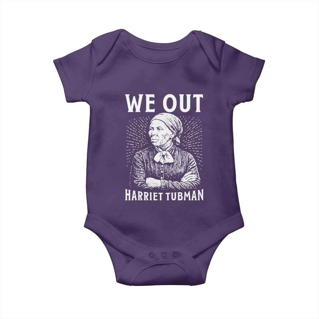We Out Harriet Tubman Baby Onesie Black Women Empowerment TS12 Purple Print Your Wear