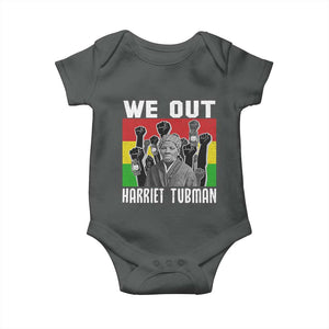 Harriet Tubman Baby Onesie We Out Women Empowerment Quote TS12 Dark Heather Print Your Wear