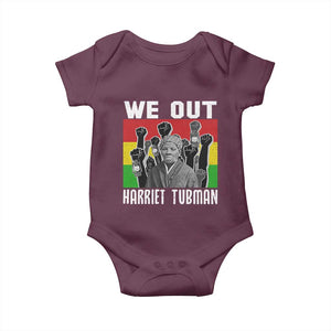 Harriet Tubman Baby Onesie We Out Women Empowerment Quote TS12 Maroon Print Your Wear