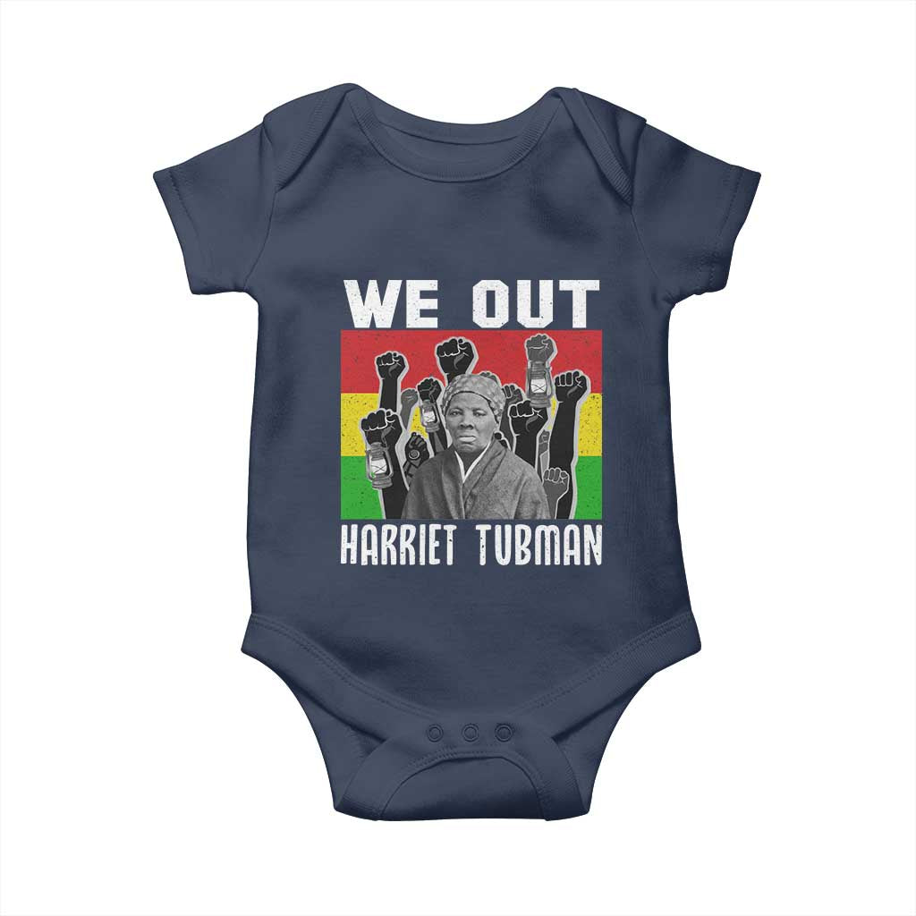 Harriet Tubman Baby Onesie We Out Women Empowerment Quote TS12 Navy Print Your Wear