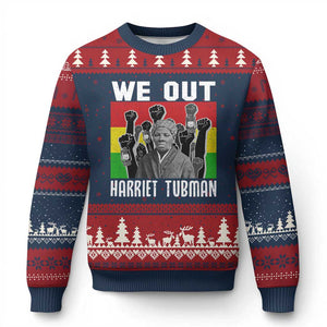 Harriet Tubman Ugly Christmas Sweater We Out Women Empowerment Quote TS12 Navy Red Print Your Wear