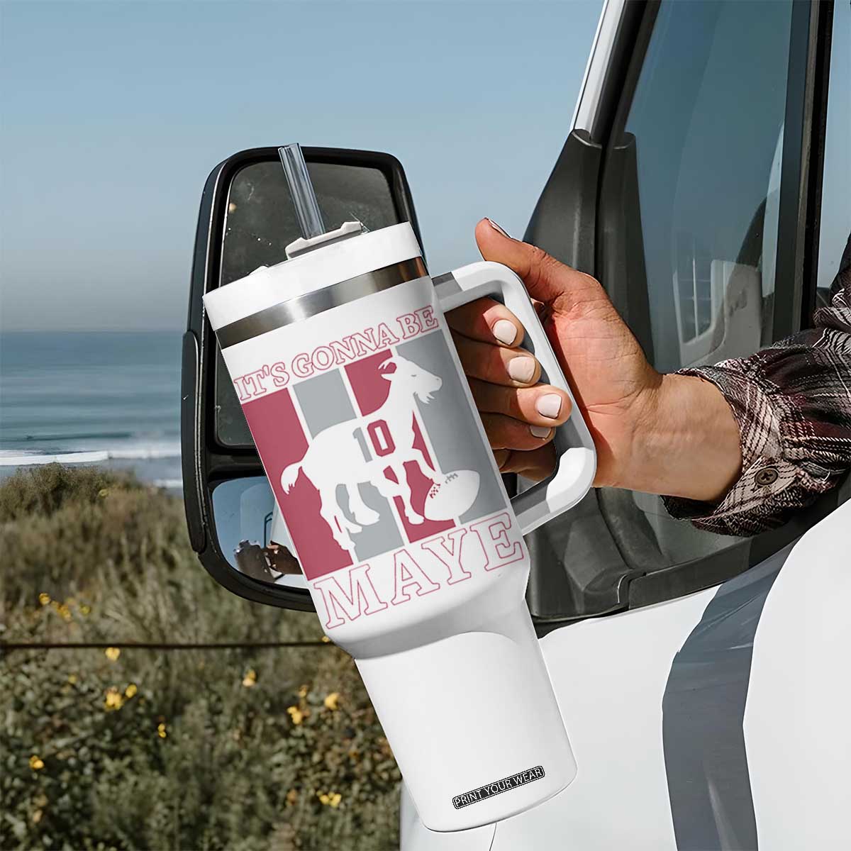It Is Gonna Be Maye Tumbler With Handle Football Lover Gift For NE Fan TS12 Print Your Wear