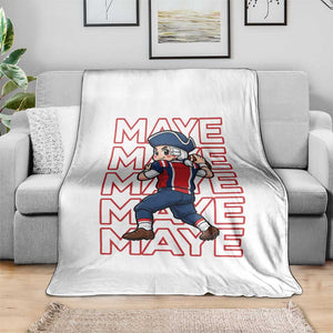 Funny NE Football Fan Gift Throw Blanket Maye Lover TS12 Print Your Wear