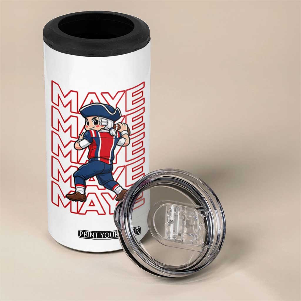 Funny NE Football Fan Gift 4 in 1 Can Cooler Tumbler Maye Lover TS12 Print Your Wear