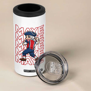 Funny NE Football Fan Gift 4 in 1 Can Cooler Tumbler Maye Lover TS12 Print Your Wear