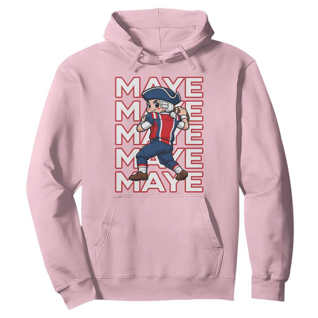 Funny NE Football Fan Gift Hoodie Maye Lover TS12 Light Pink Print Your Wear
