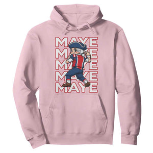 Funny NE Football Fan Gift Hoodie Maye Lover TS12 Light Pink Print Your Wear