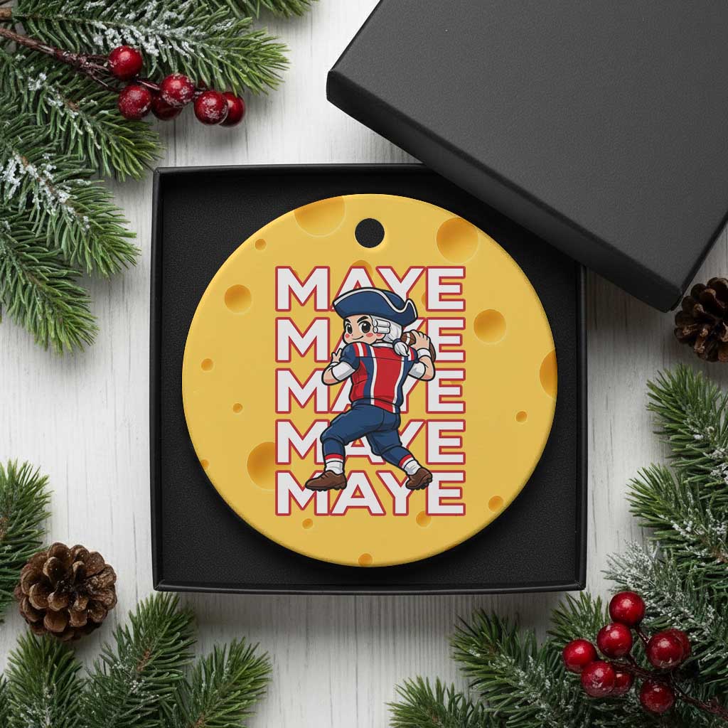 Funny NE Football Fan Gift Ceramic Ornament Maye Lover TS12 1pc Yellow Cheese Print Your Wear
