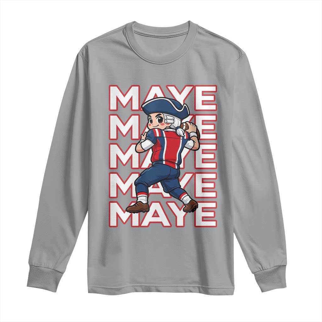 Funny NE Football Fan Gift Long Sleeve Shirt Maye Lover TS12 Sport Gray Print Your Wear