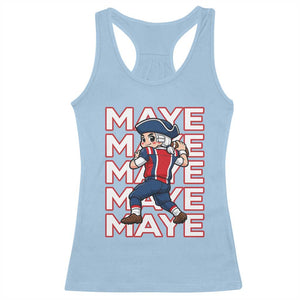 Funny NE Football Fan Gift Racerback Tank Top Maye Lover TS12 Light Blue Print Your Wear