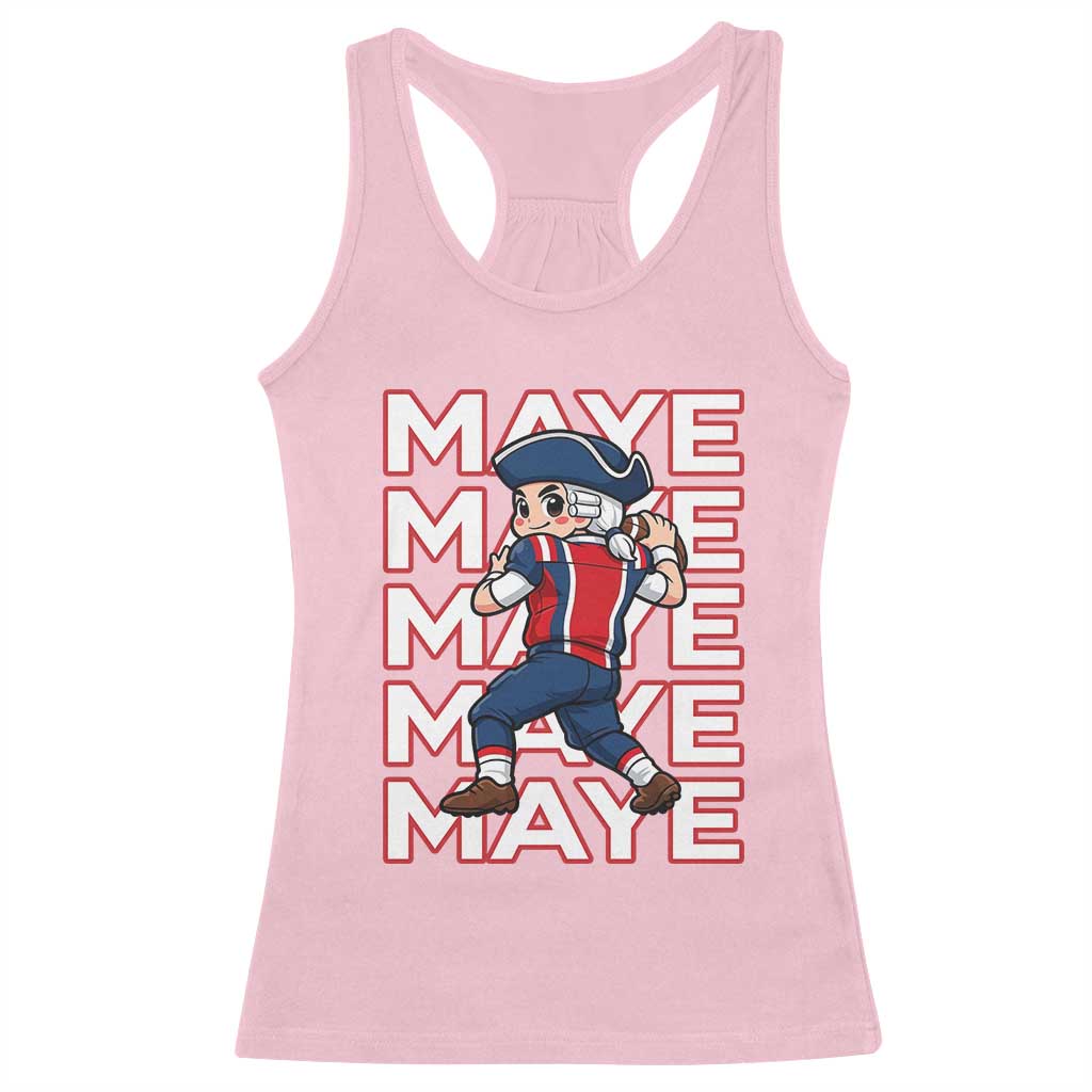 Funny NE Football Fan Gift Racerback Tank Top Maye Lover TS12 Light Pink Print Your Wear