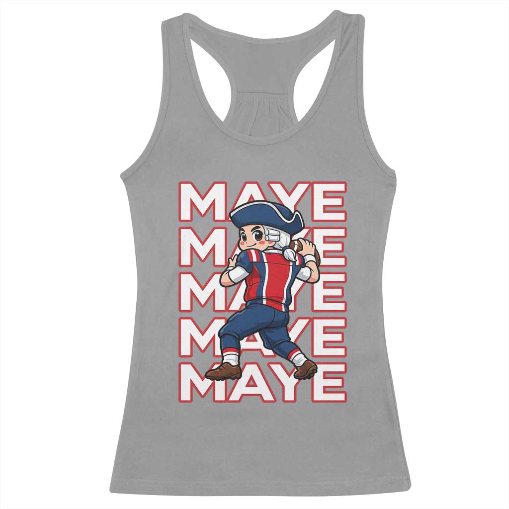 Funny NE Football Fan Gift Racerback Tank Top Maye Lover TS12 Sport Gray Print Your Wear