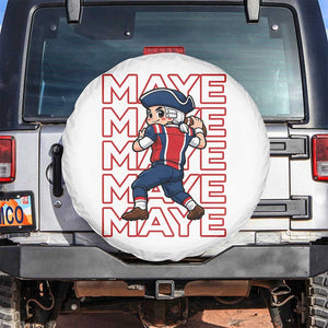 Funny NE Football Fan Gift Spare Tire Cover Maye Lover TS12 No hole White Print Your Wear