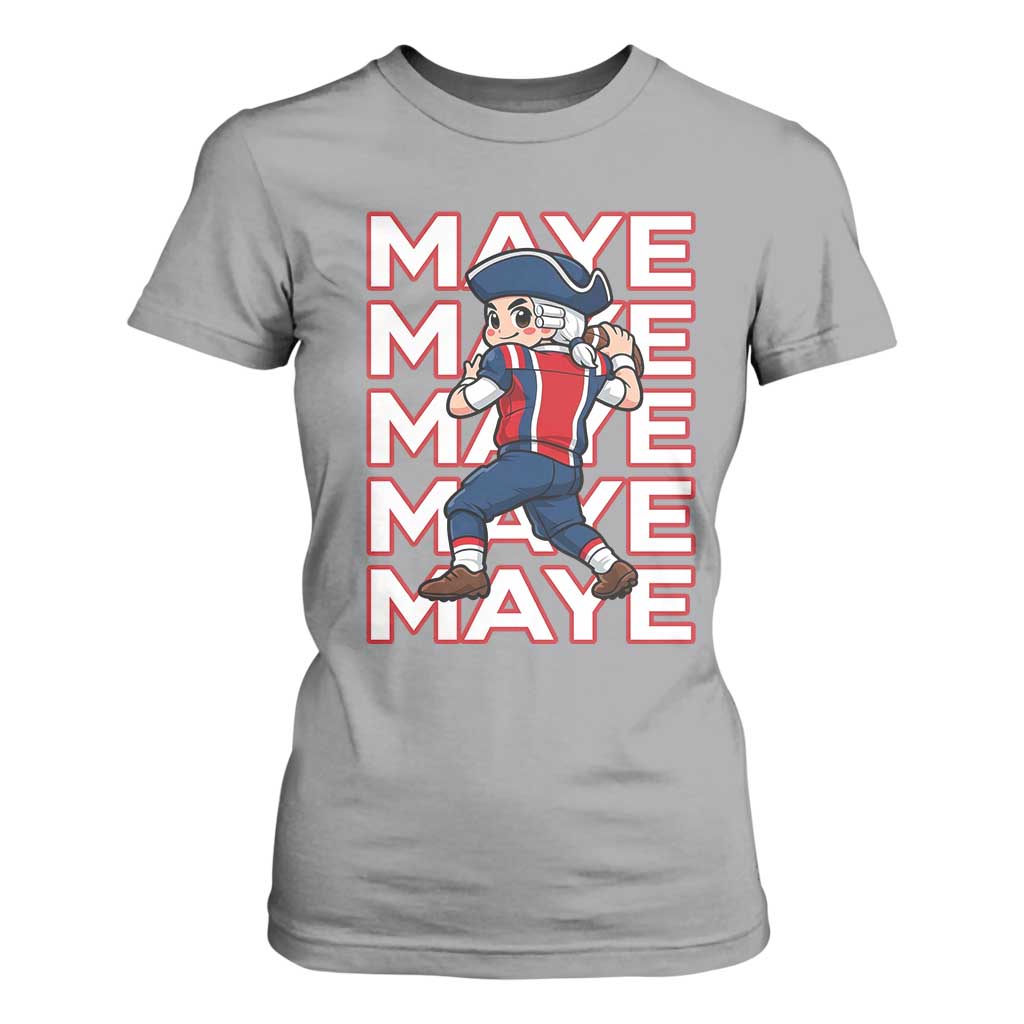Funny NE Football Fan Gift T Shirt For Women Maye Lover TS12 Sport Gray Print Your Wear