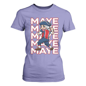 Funny NE Football Fan Gift T Shirt For Women Maye Lover TS12 Violet Print Your Wear