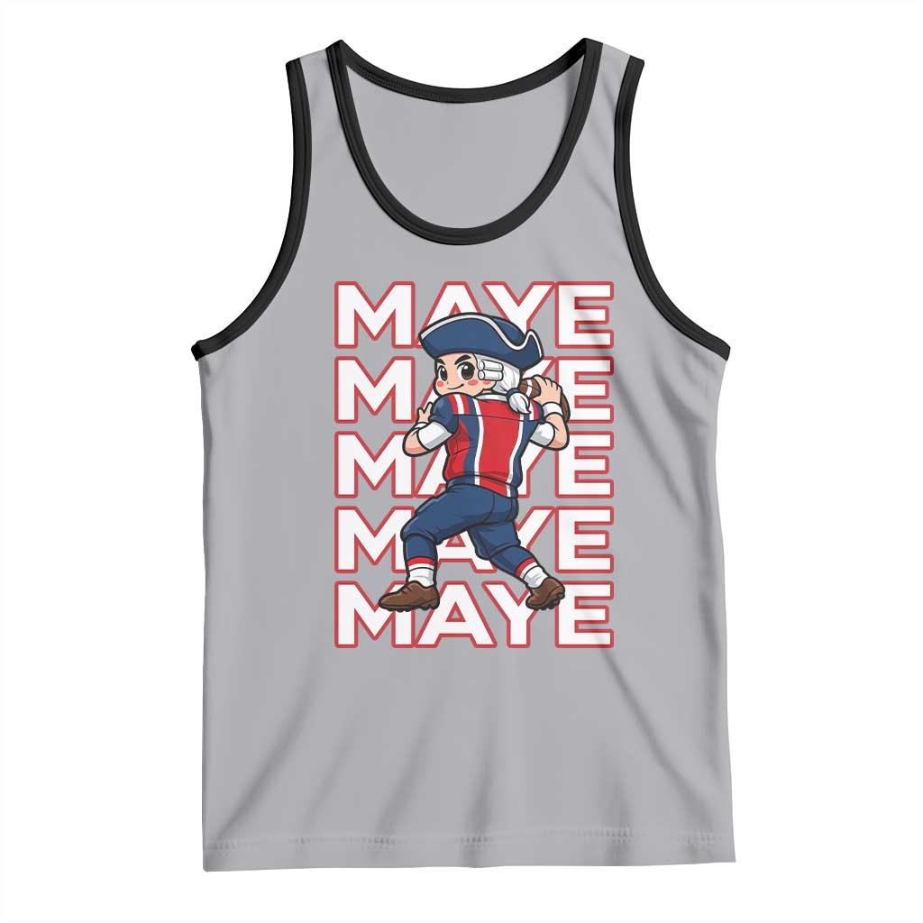 Funny NE Football Fan Gift Tank Top Maye Lover TS12 Athletic Heather Black Print Your Wear