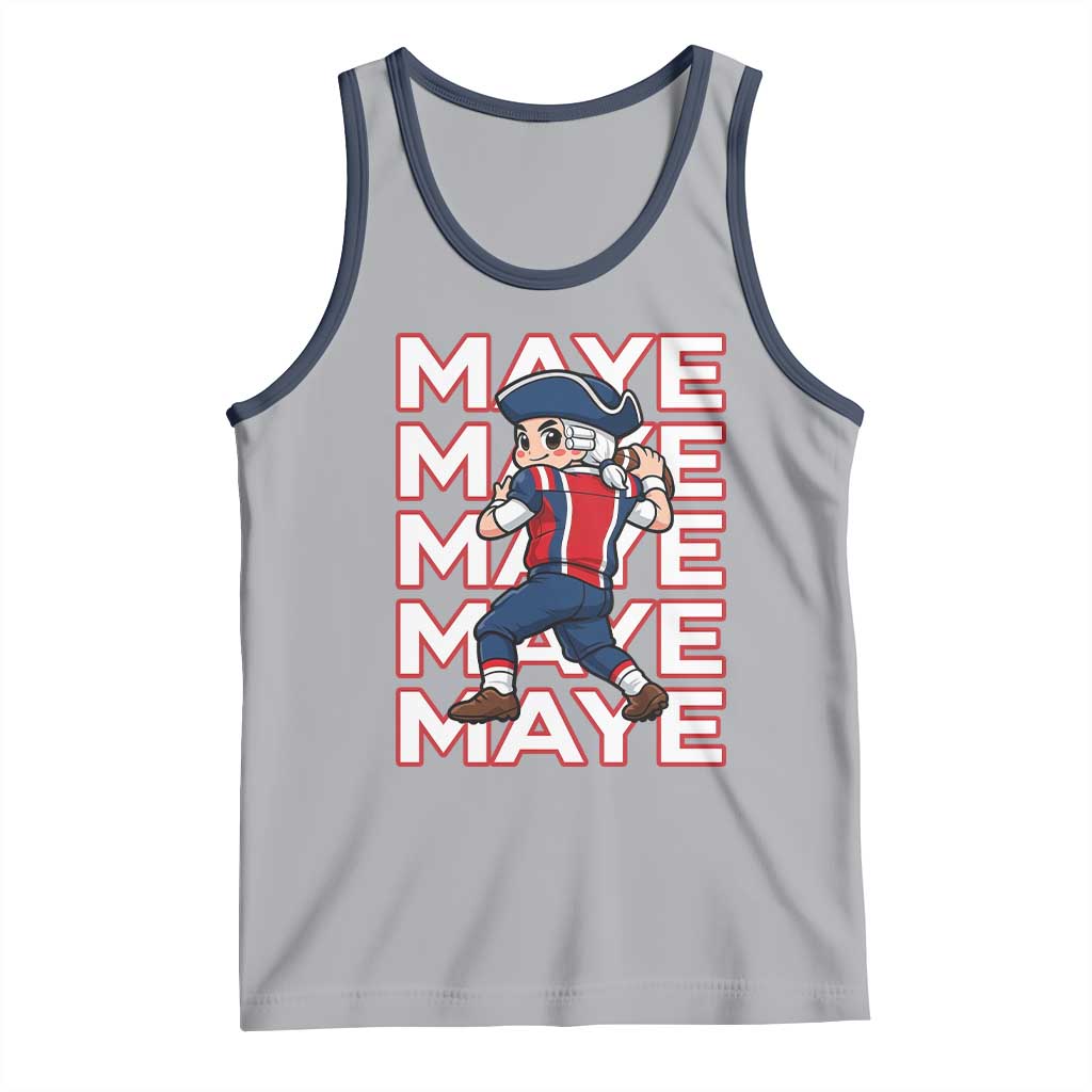 Funny NE Football Fan Gift Tank Top Maye Lover TS12 Athletic Heather Navy Print Your Wear