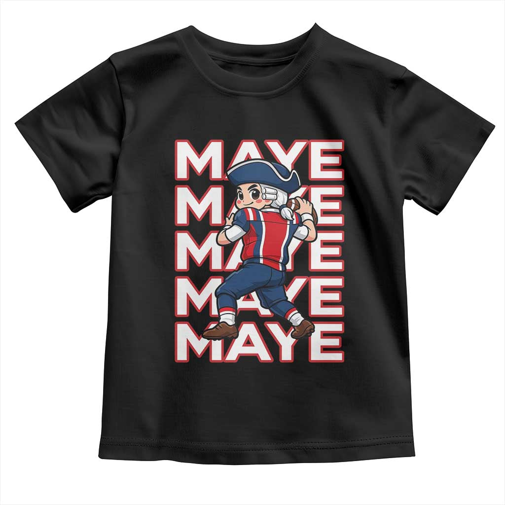 Funny NE Football Fan Gift Toddler T Shirt Maye Lover TS12 Black Print Your Wear