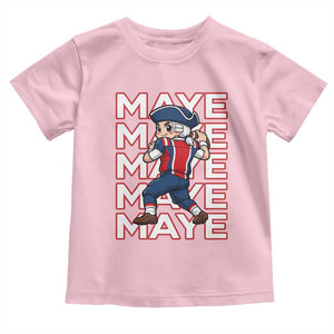 Funny NE Football Fan Gift Toddler T Shirt Maye Lover TS12 Light Pink Print Your Wear