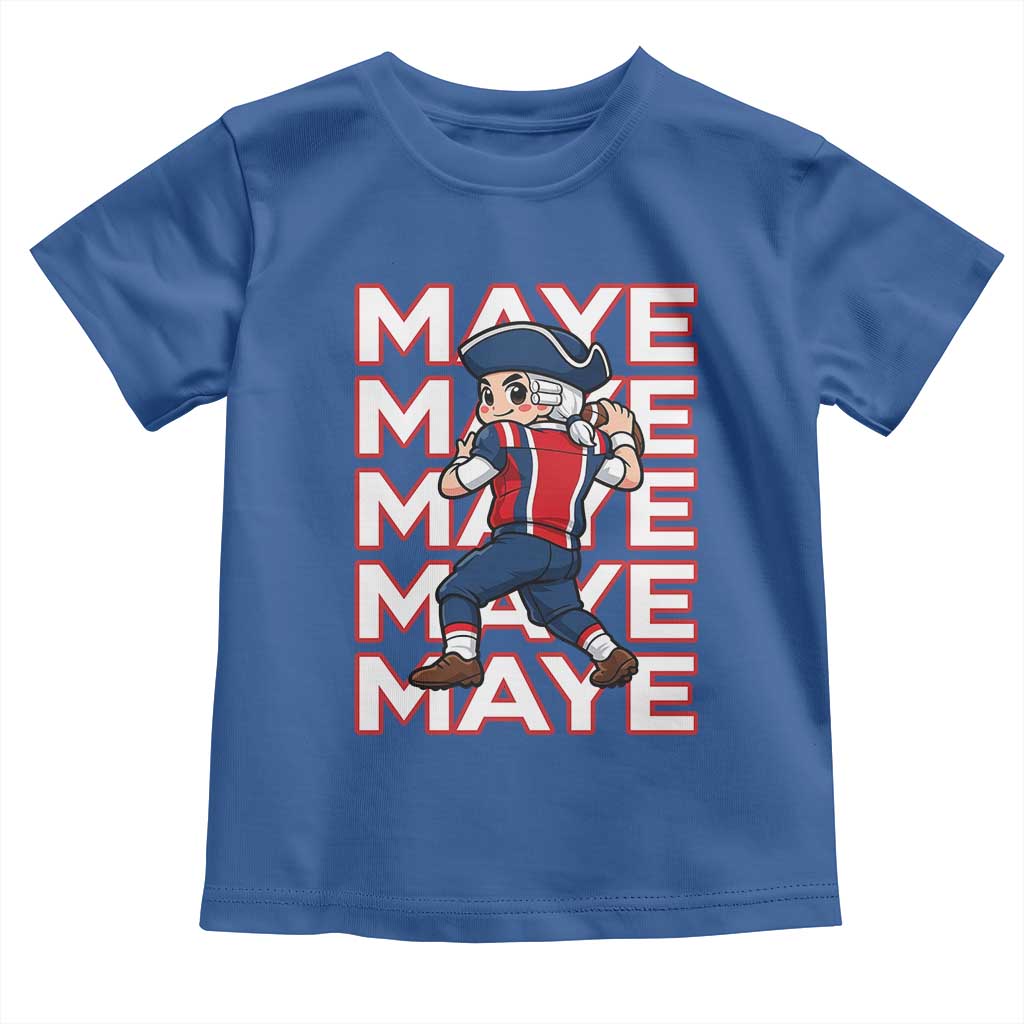 Funny NE Football Fan Gift Toddler T Shirt Maye Lover TS12 Royal Blue Print Your Wear