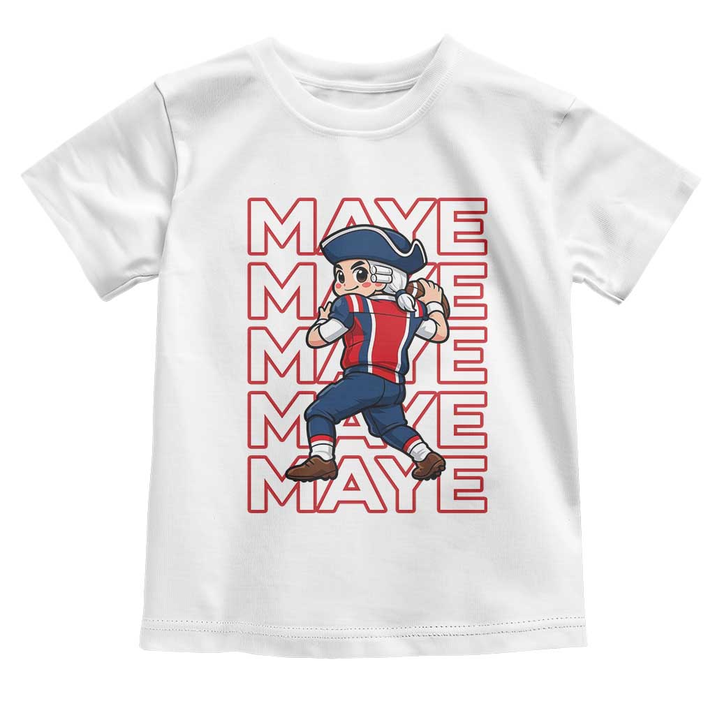 Funny NE Football Fan Gift Toddler T Shirt Maye Lover TS12 White Print Your Wear