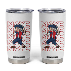 Funny NE Football Fan Gift Tumbler Cup Maye Lover TS12 White Print Your Wear