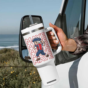 Funny NE Football Fan Gift Tumbler With Handle Maye Lover TS12 Print Your Wear