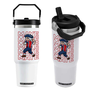Funny NE Football Fan Gift Flip Straw Tumbler Maye Lover TS12 One Size: 30 oz White Print Your Wear