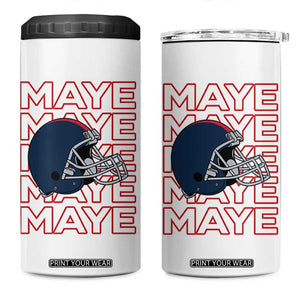 Maye Lover 4 in 1 Can Cooler Tumbler NE Quarterback Fan Gift TS12 One Size: 16 oz White Print Your Wear