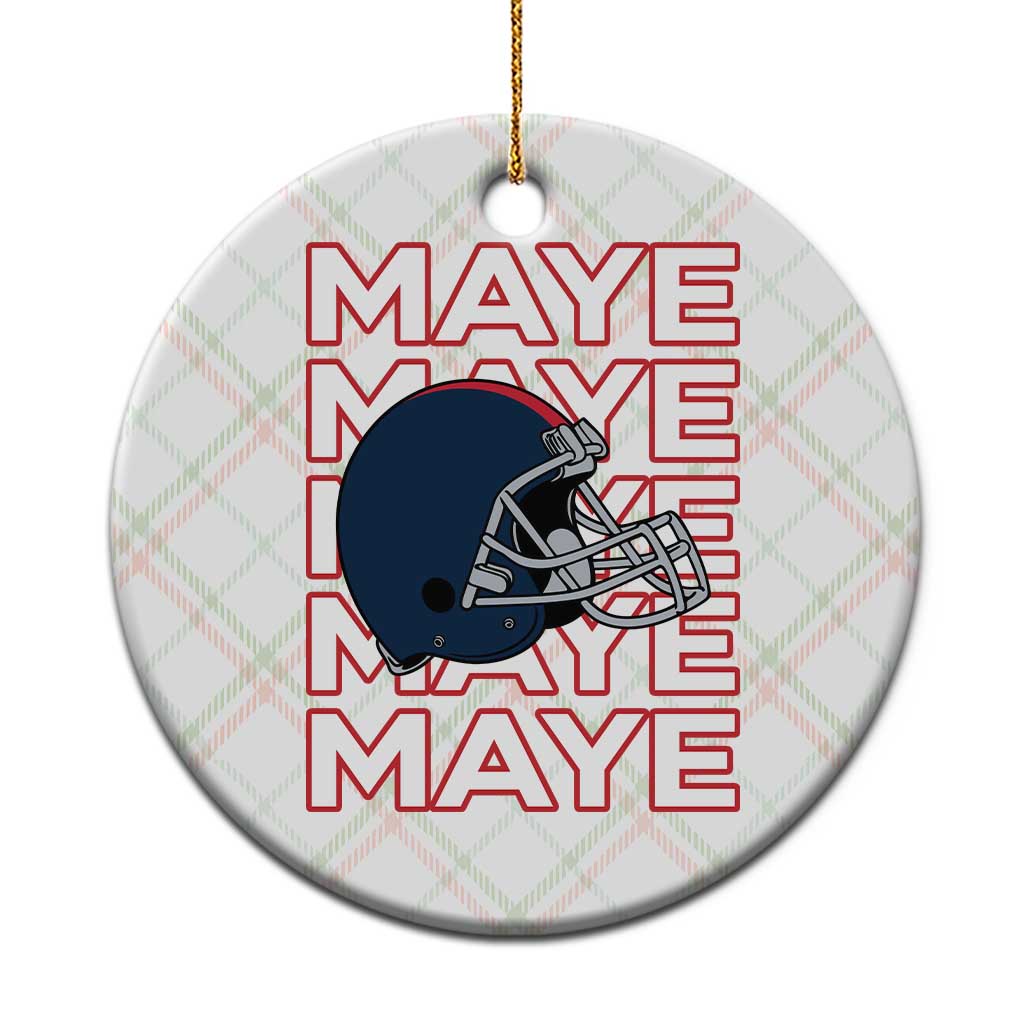 Maye Lover Ceramic Ornament NE Quarterback Fan Gift TS12 1pc Christmas Plaid Print Your Wear