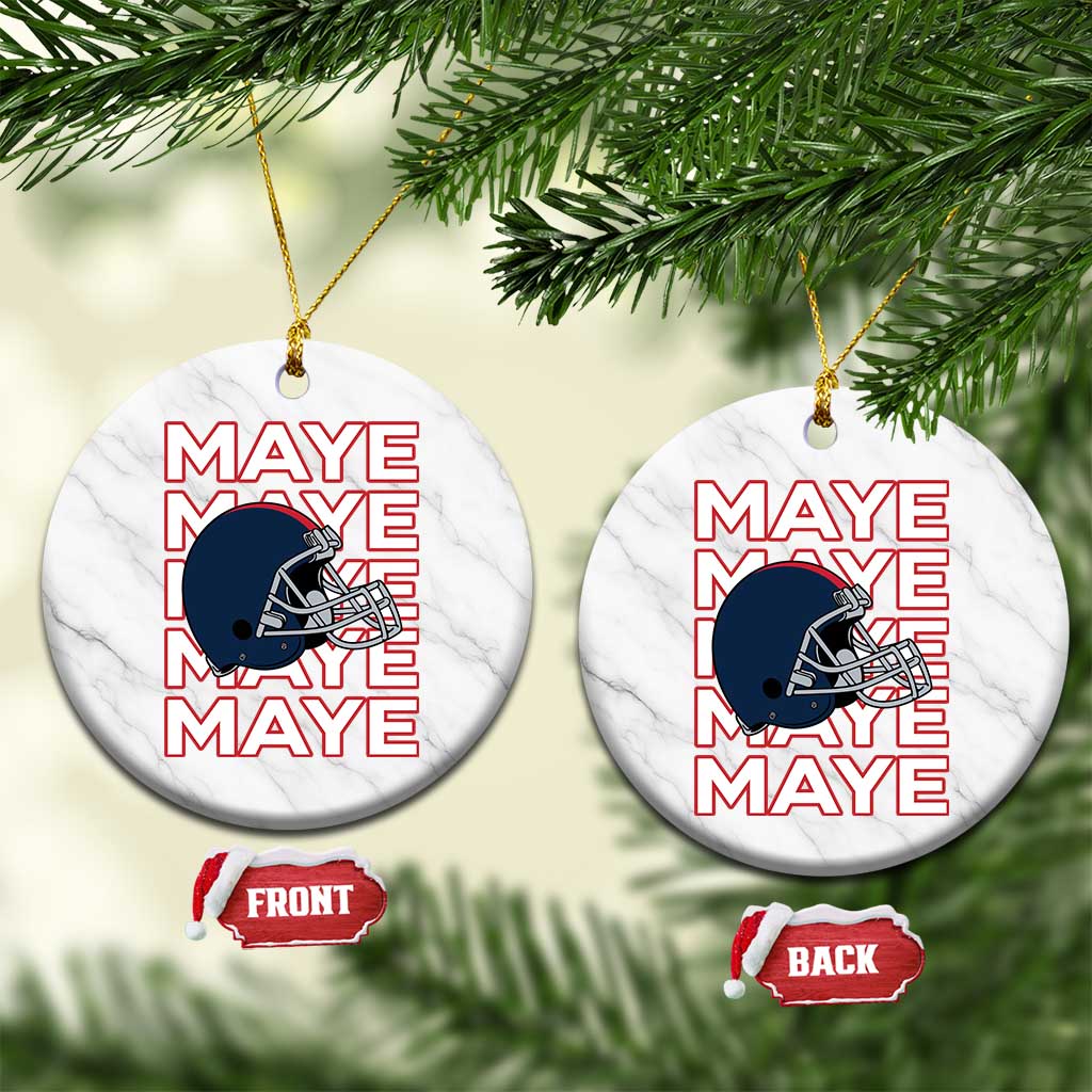 Maye Lover Ceramic Ornament NE Quarterback Fan Gift TS12 1pc White Marble Print Your Wear