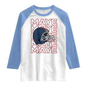 Maye Lover Raglan Shirt NE Quarterback Fan Gift TS12 White Carolina Blue Print Your Wear