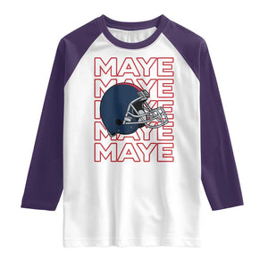 Maye Lover Raglan Shirt NE Quarterback Fan Gift TS12 White Purple Print Your Wear