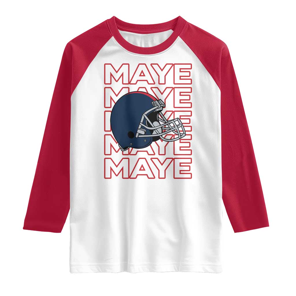 Maye Lover Raglan Shirt NE Quarterback Fan Gift TS12 White Red Print Your Wear
