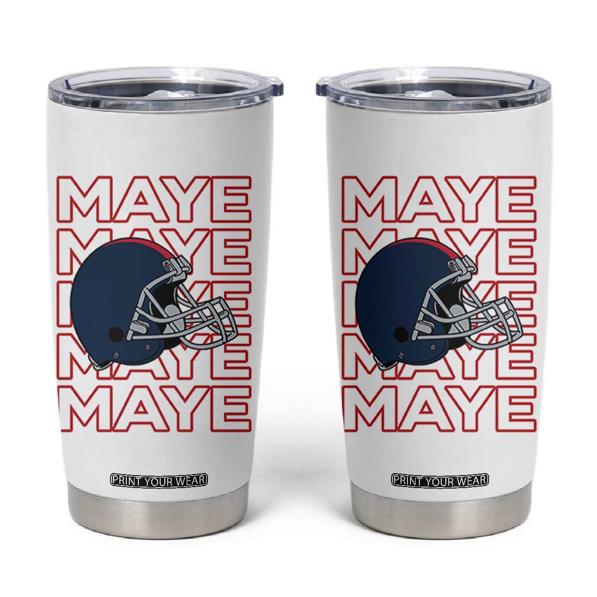 Maye Lover Tumbler Cup NE Quarterback Fan Gift TS12 White Print Your Wear