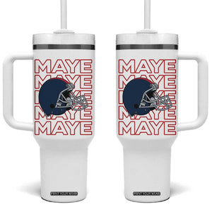 Maye Lover Tumbler With Handle NE Quarterback Fan Gift TS12 One Size: 40 oz White Print Your Wear
