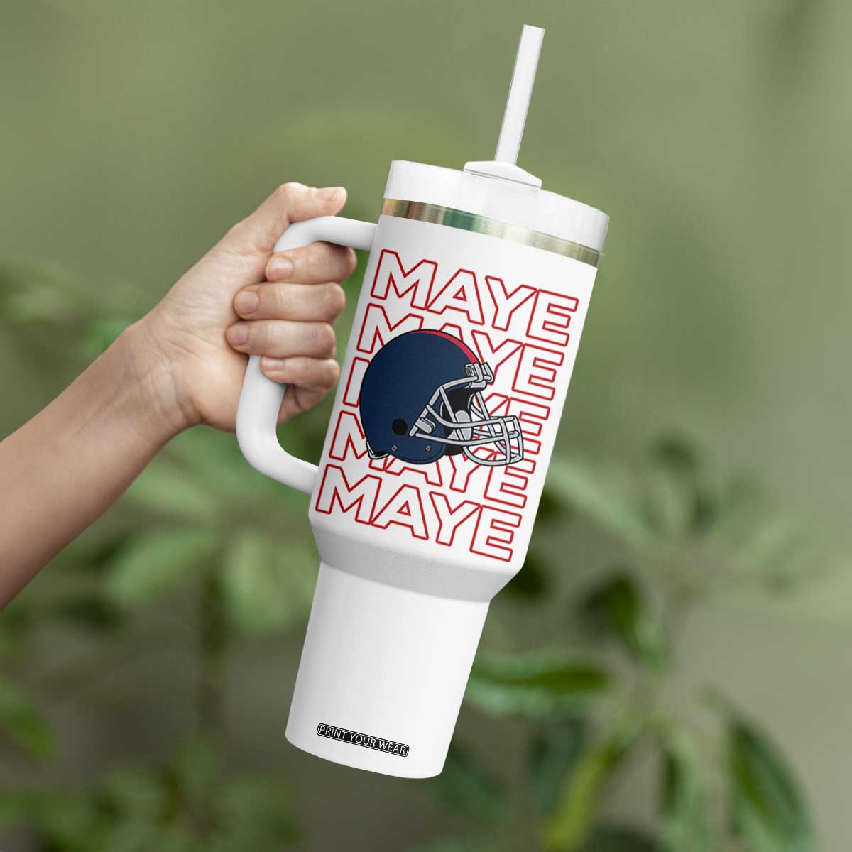 Maye Lover Tumbler With Handle NE Quarterback Fan Gift TS12 Print Your Wear