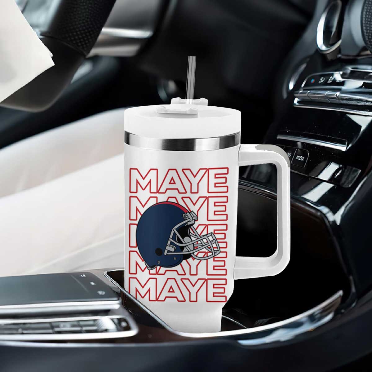 Maye Lover Tumbler With Handle NE Quarterback Fan Gift TS12 Print Your Wear
