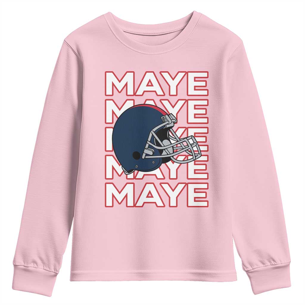 Maye Lover Youth Sweatshirt NE Quarterback Fan Gift TS12 Light Pink Print Your Wear