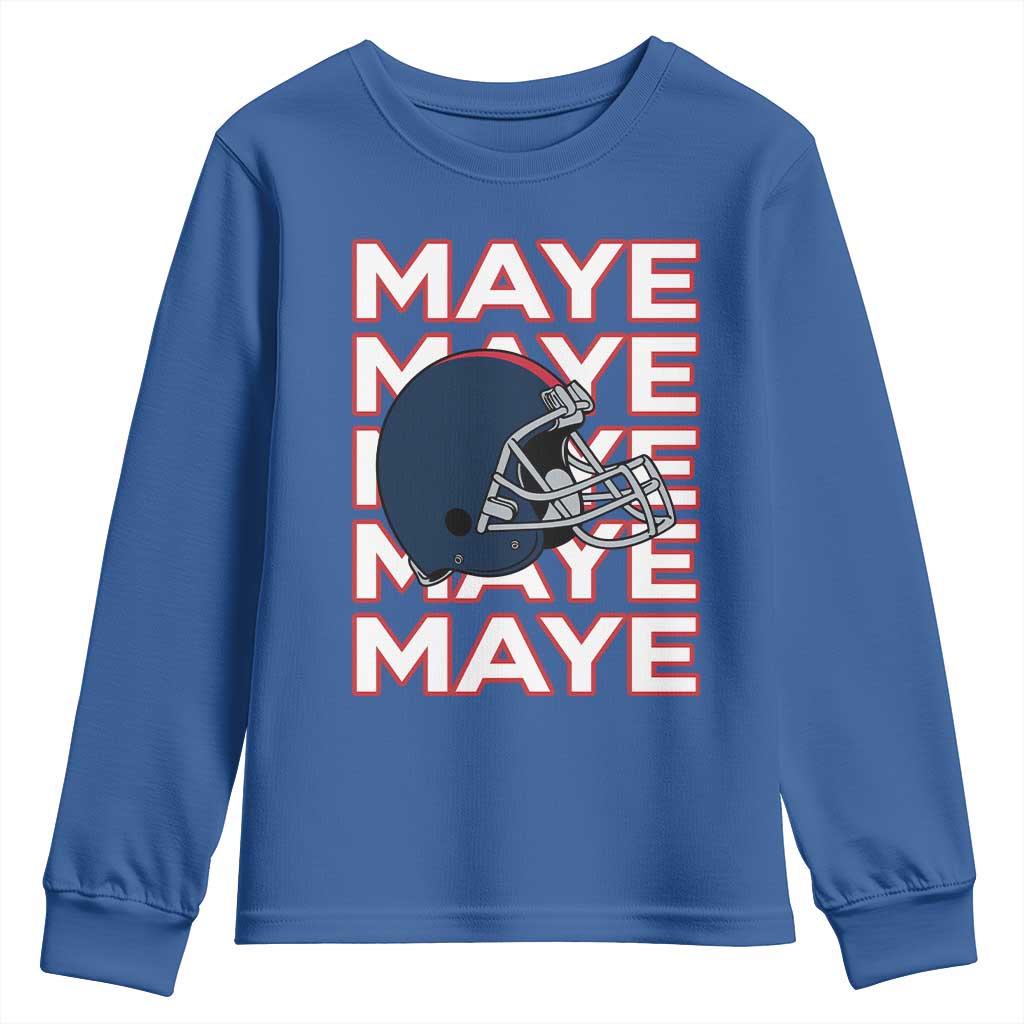 Maye Lover Youth Sweatshirt NE Quarterback Fan Gift TS12 Royal Blue Print Your Wear