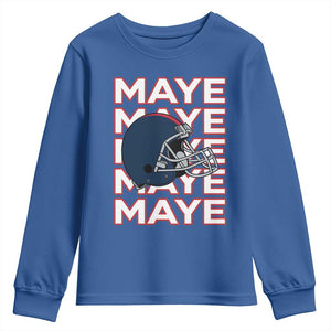 Maye Lover Youth Sweatshirt NE Quarterback Fan Gift TS12 Royal Blue Print Your Wear